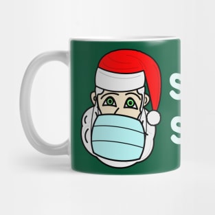 Santa Claus with a face mask - "Stay safe" Mug